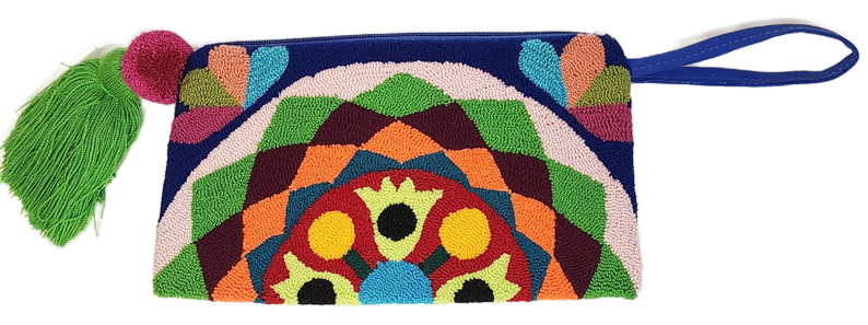 Jasmine Handmade Wayuu Punch-needle Clutch - Wuitusu