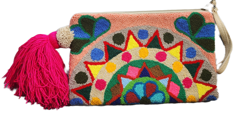 Sasha Handmade Wayuu Punch-needle Clutch - Wuitusu