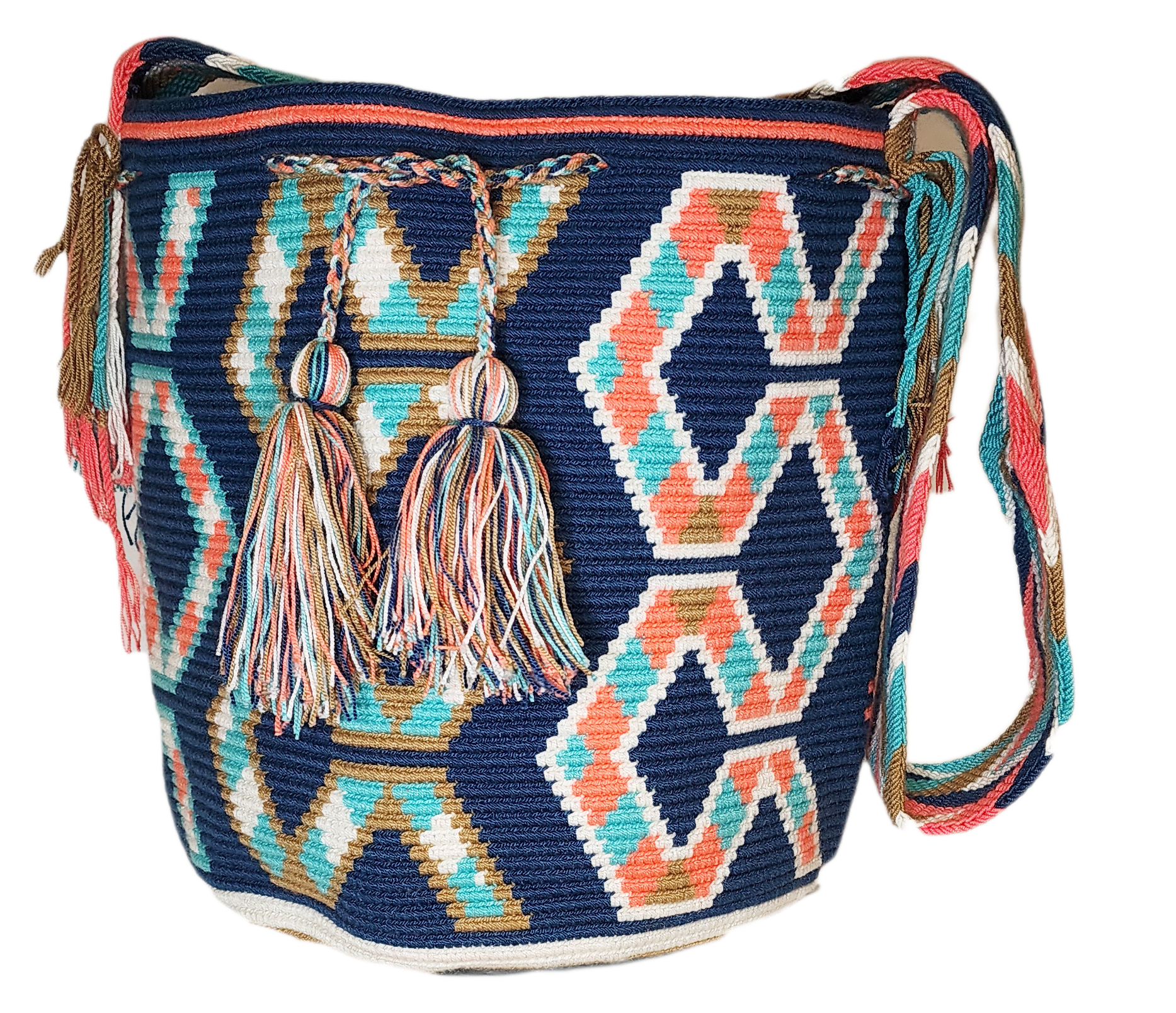 Eliana Large Handmade Crochet Wayuu Mochila Bag - Wuitusu
