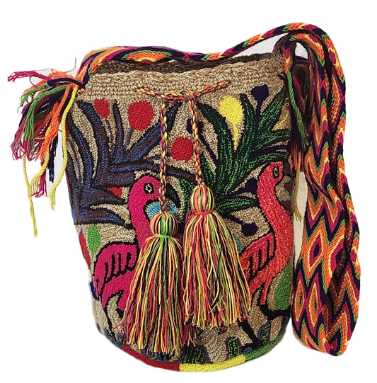 Shay Large Handmade Punch-needle Wayuu Mochila Bag