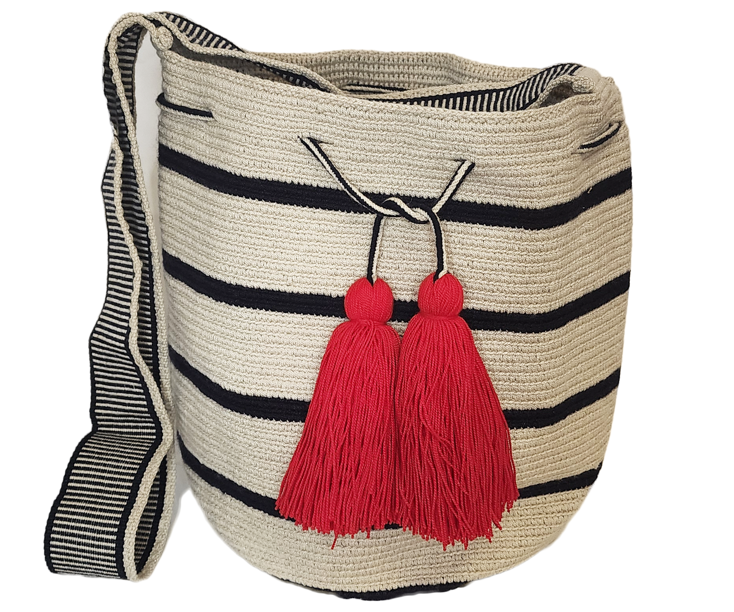 Ensley Large Handmade Crochet Wayuu Mochila Bag - Wuitusu