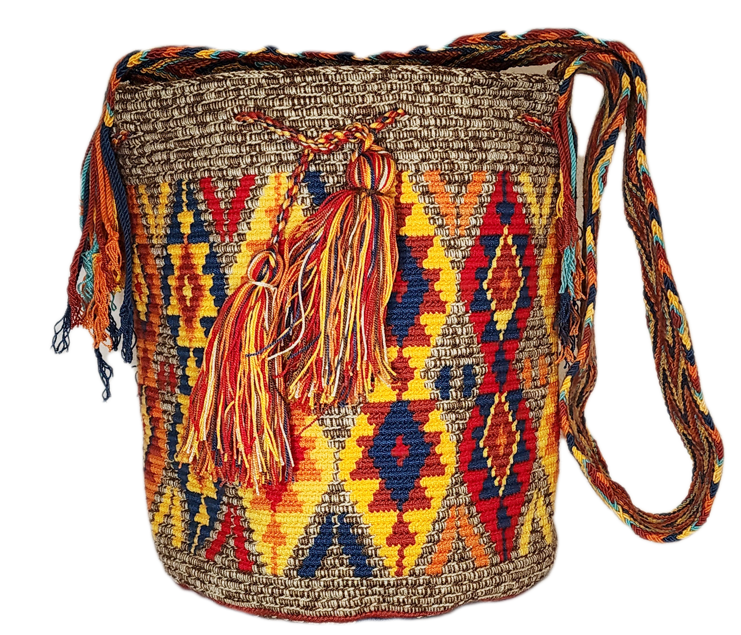 Ivy Large Handmade Crochet Wayuu Mochila Bag - Wuitusu