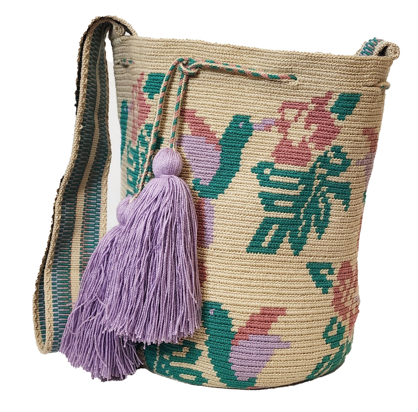 Madelynn Large Handmade Wayuu Mochila bag - Wuitusu