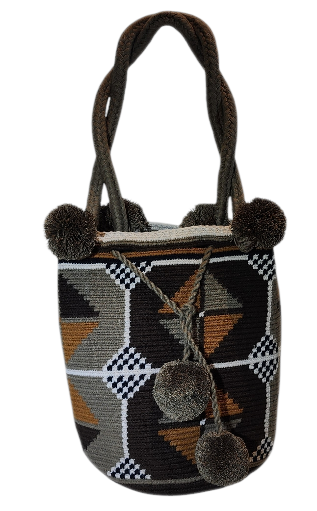 Dakota Large Short Handle Design PomPom Mochila - a perfect gift for her