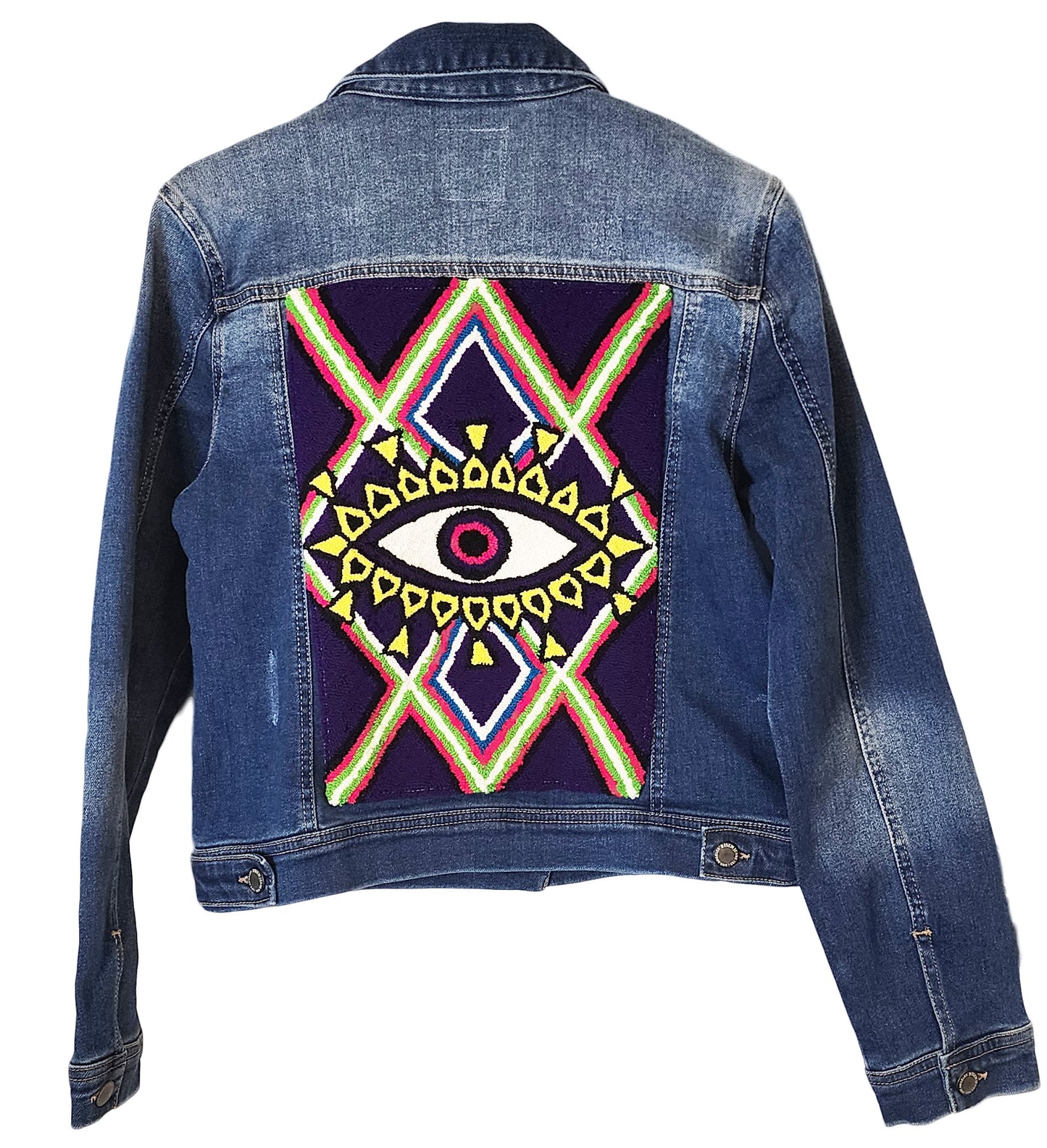 Emani Denim Jacket with Handmade EYE(M) - Wuitusu