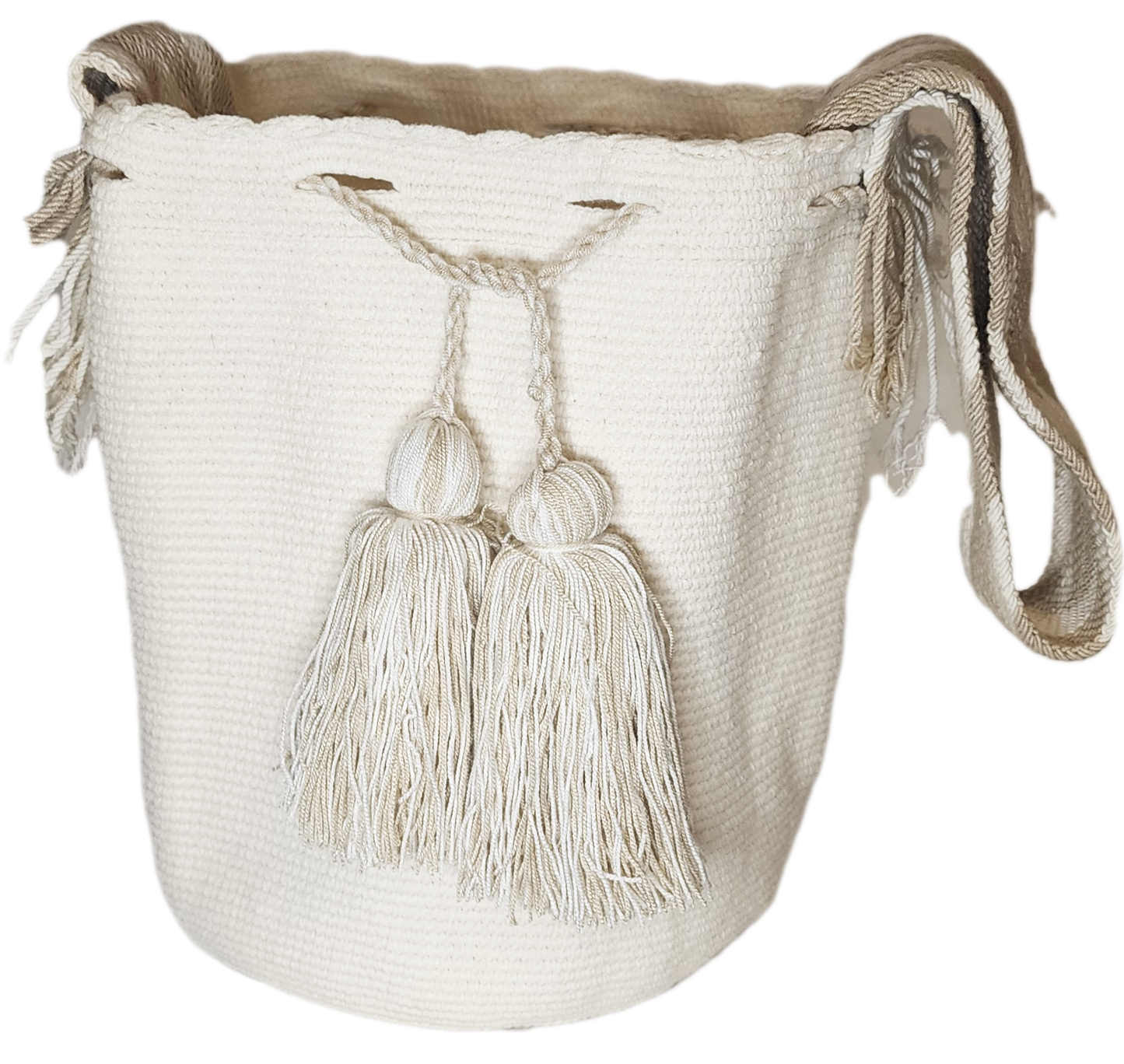 Gracie Unicolor Large Handmade Wayuu Mochila Bag - Wuitusu