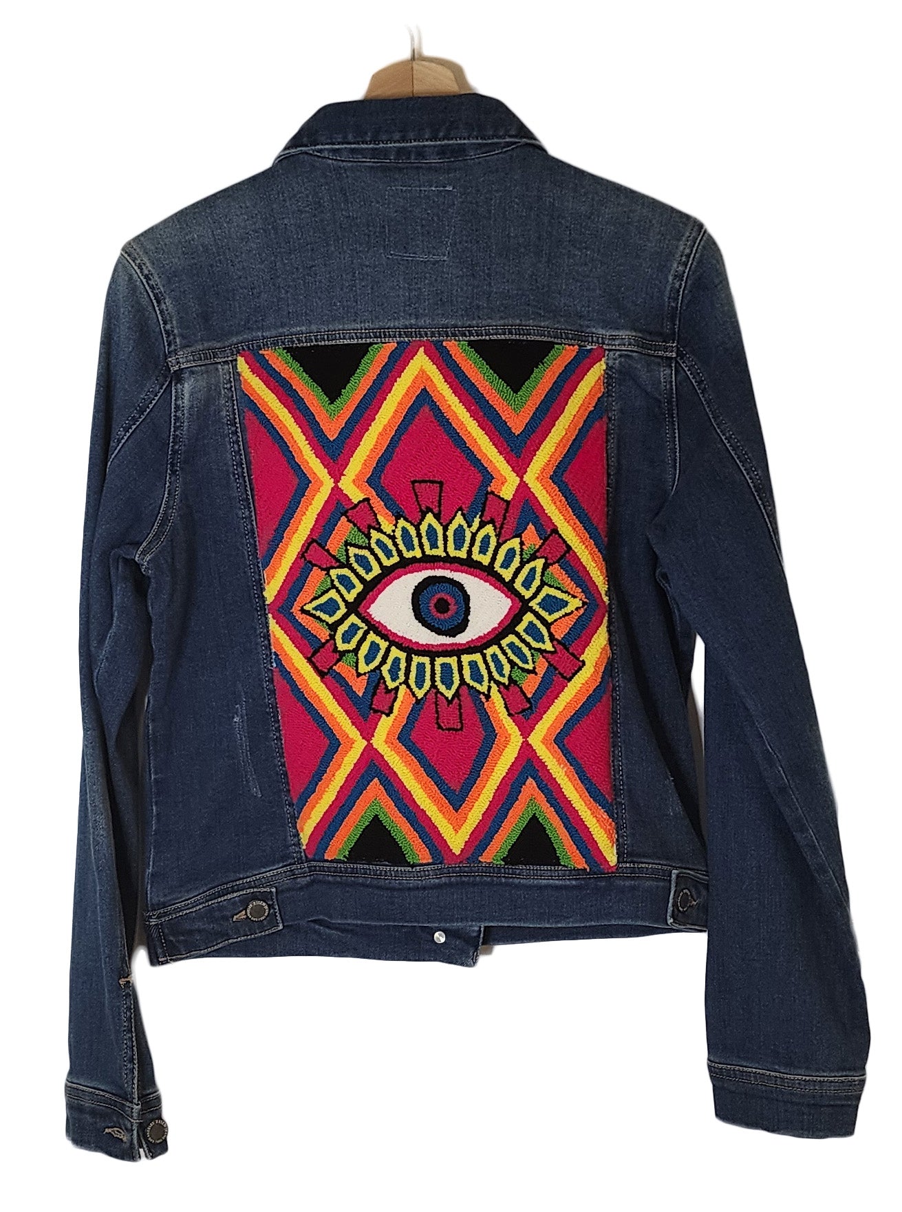 Elisabeth Denim Jacket with Handmade EYE (M) - Wuitusu