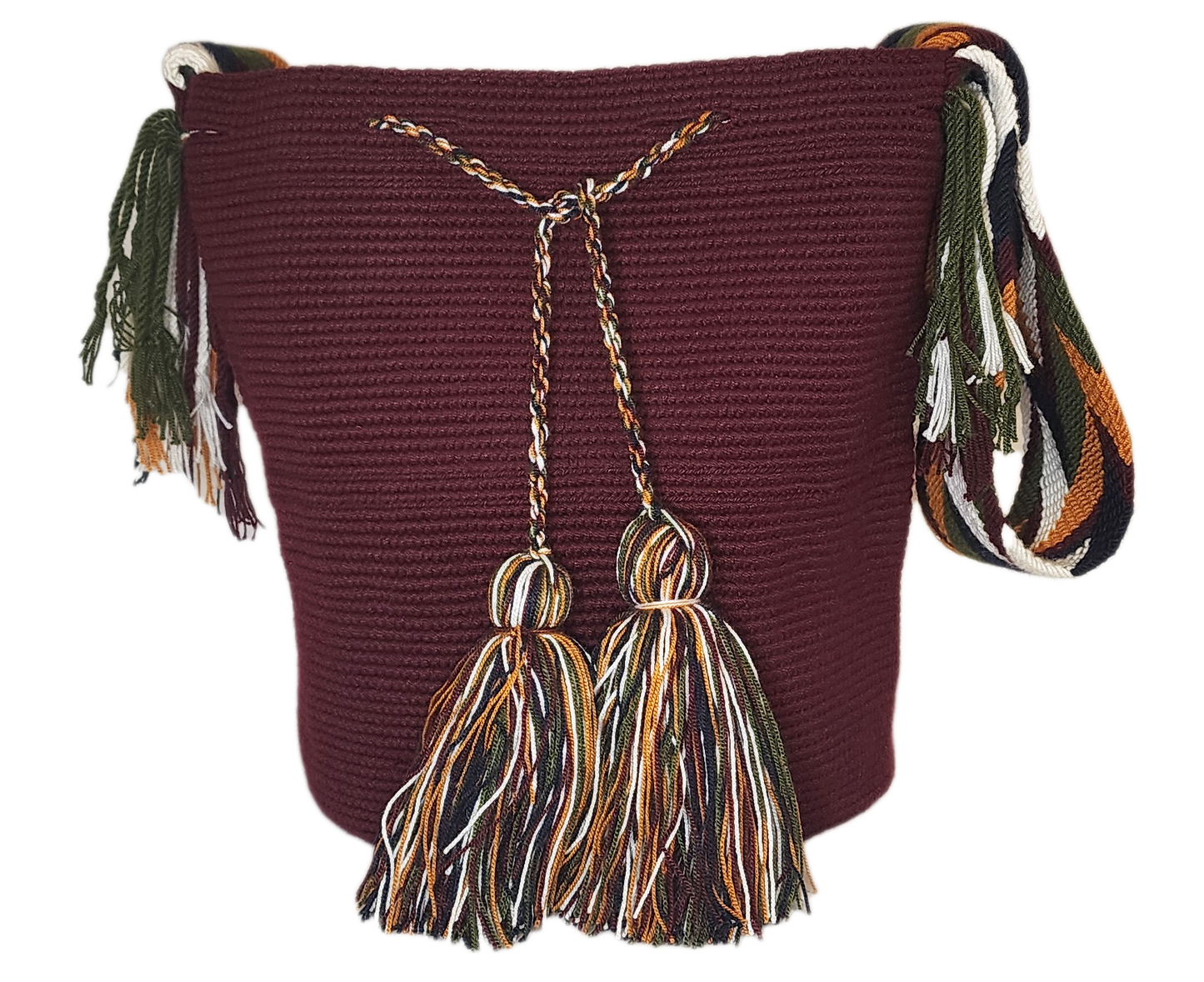 Ember Unicolor Large Handmade Wayuu Mochila Bag - Wuitusu