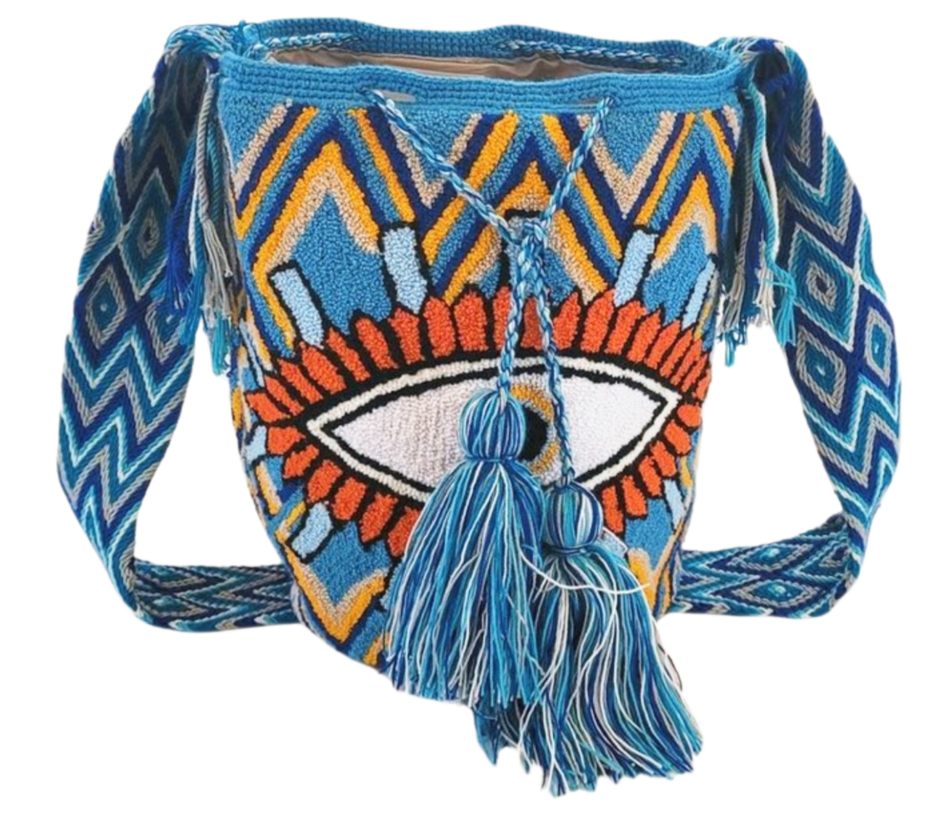 Londyn Large Handmade Punch-needle Wayuu Mochila Bag - Wuitusu