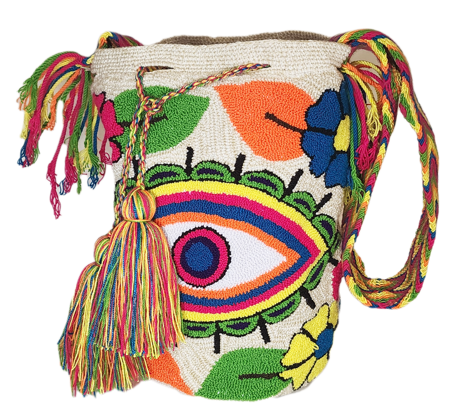 Harmony Large Handmade Punch-needle Wayuu Mochila Bag - a perfect gift for her