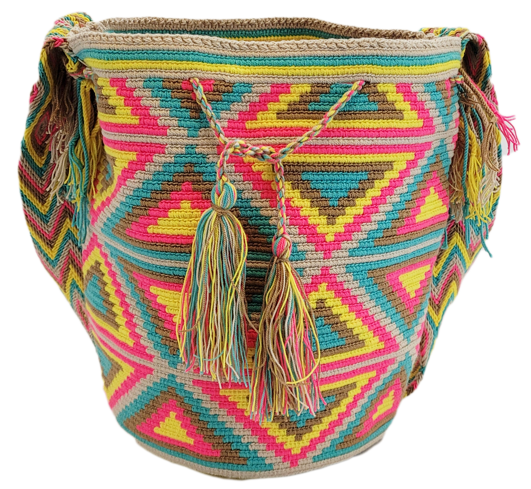 Eva Large Handmade Crochet Wayuu Mochila Bag - Wuitusu