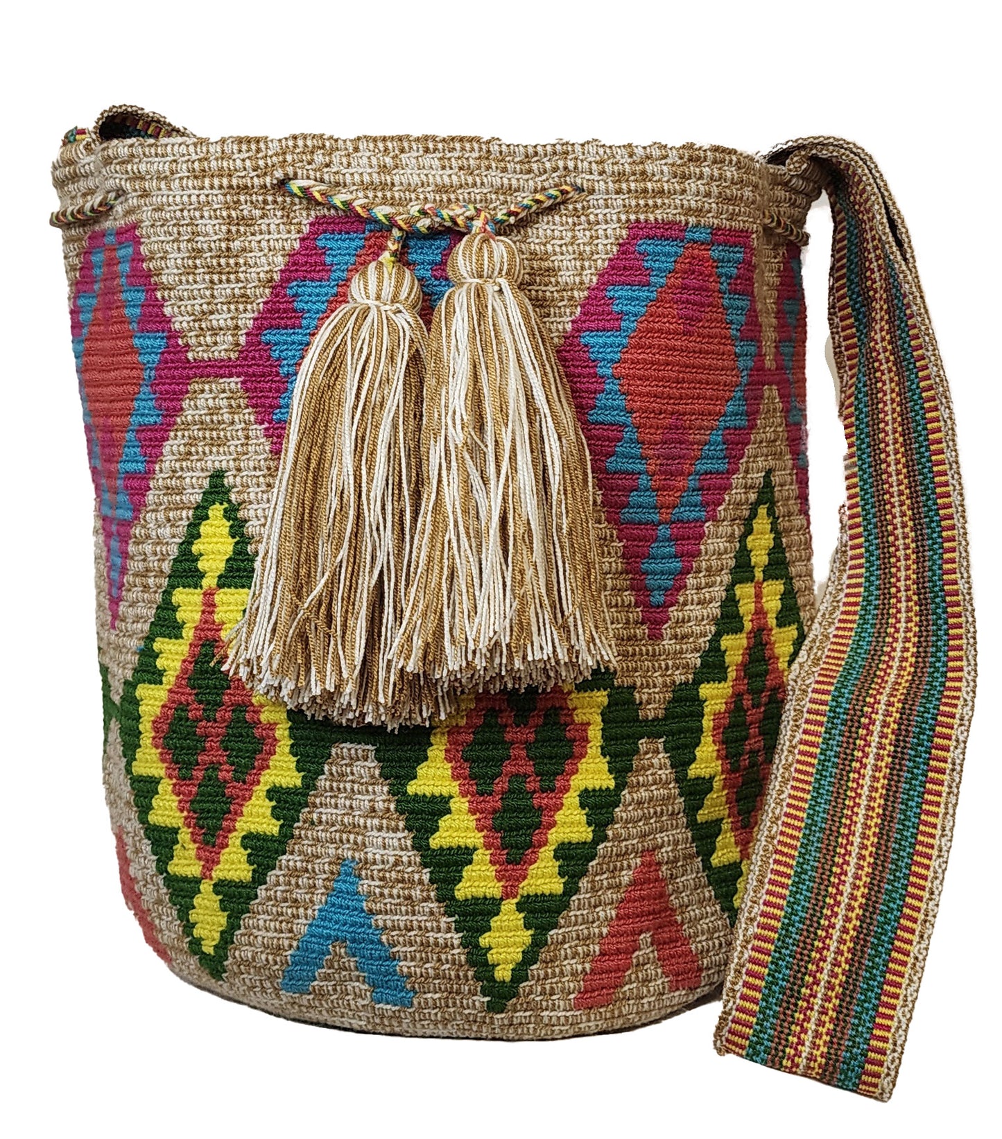 Kiana Handmade Wayuu Mochila bag - Wuitusu-front