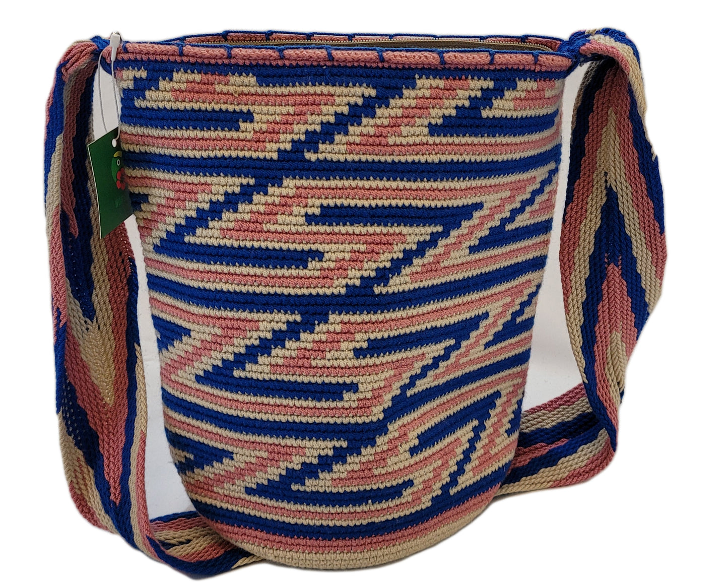 aitana handmade crochet Wayuu crossbody with zipper