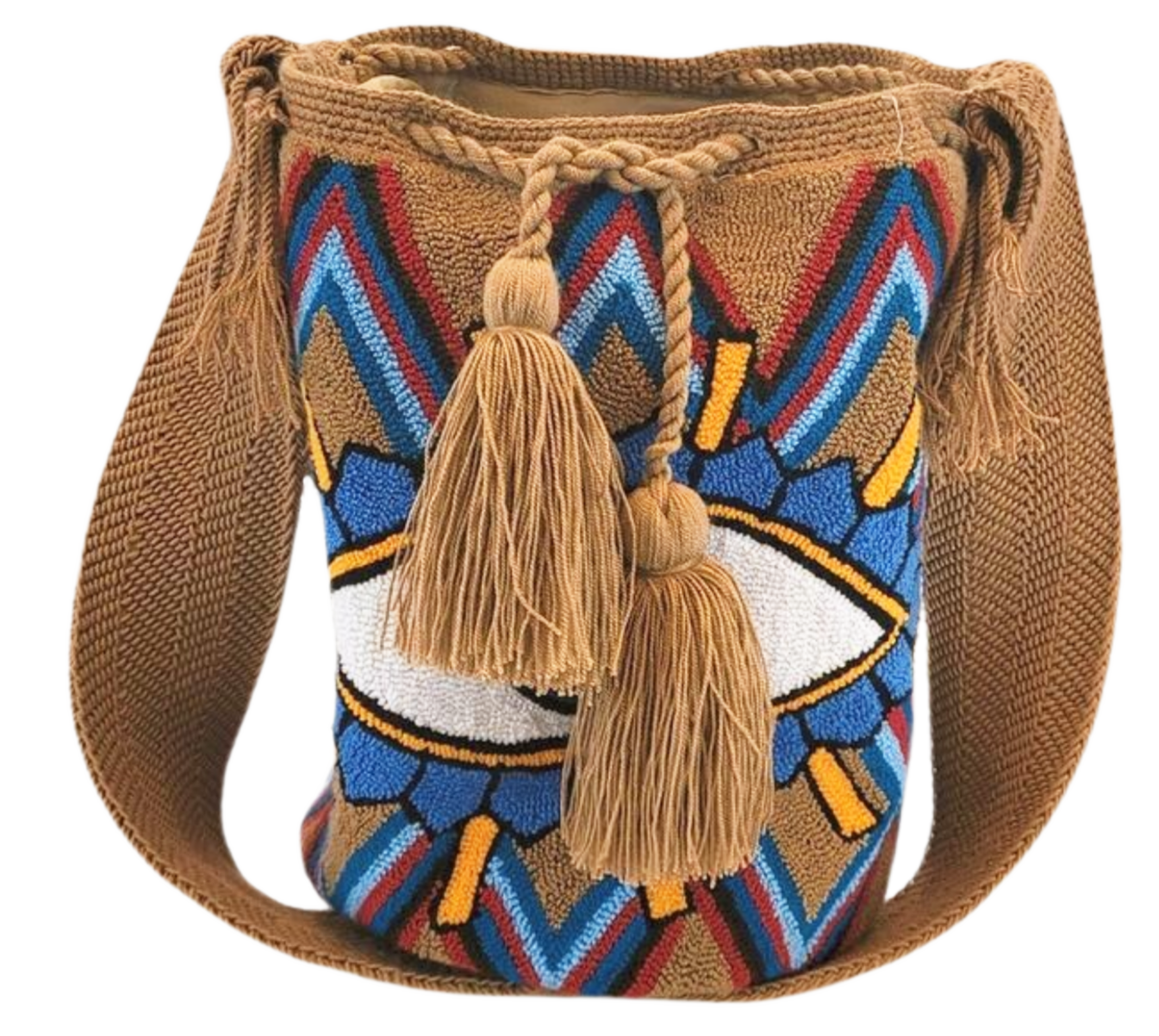 Sienna Large Handmade Punch-needle Wayuu Mochila Bag - Wuitusu
