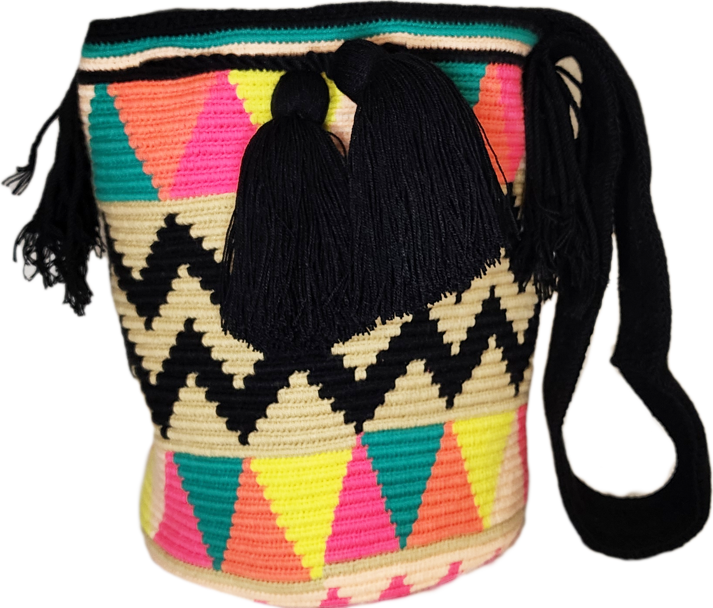 Kinsley Large Handmade Crochet Wayuu Mochila Bag - Wuitusu