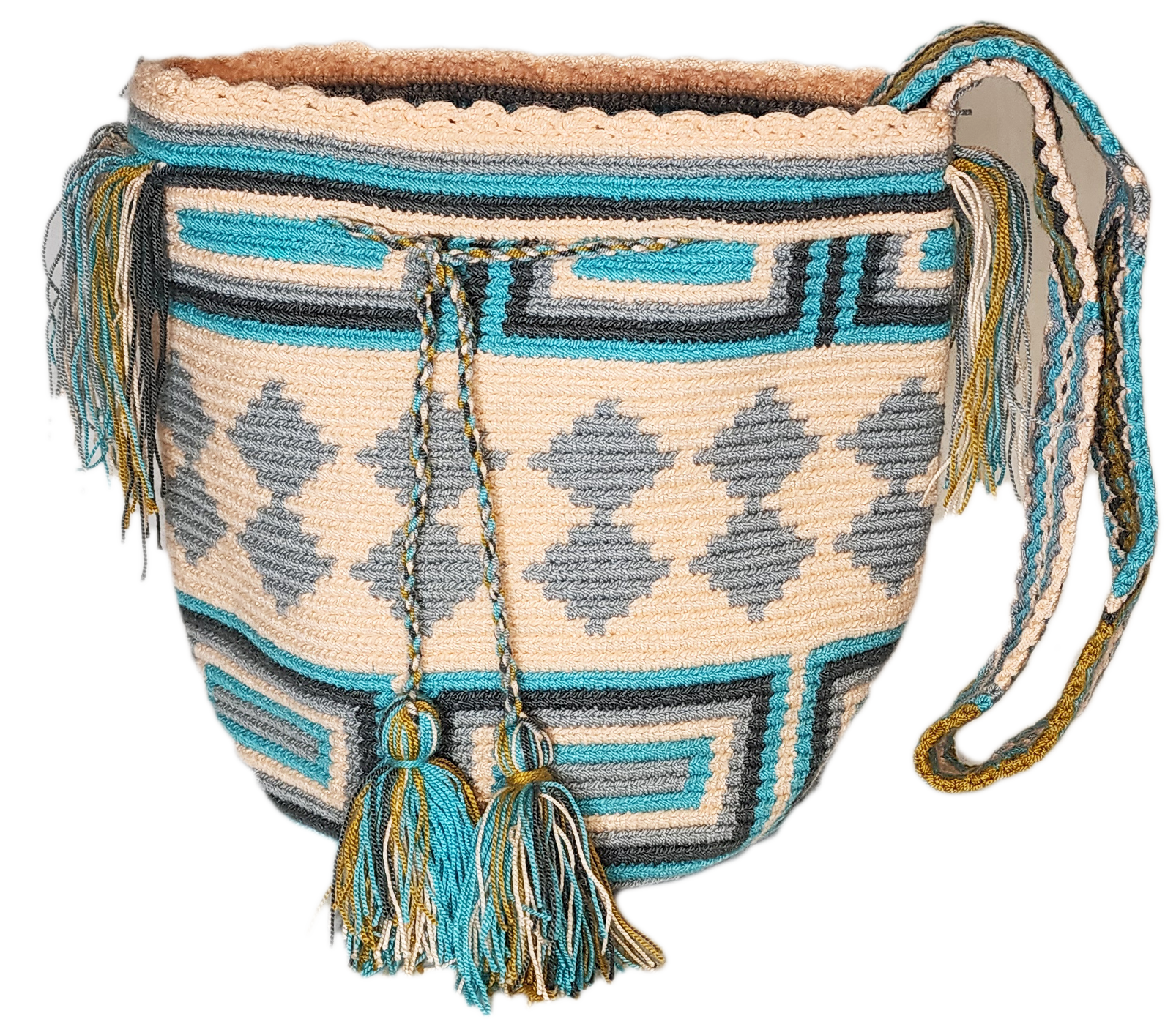 Olive Medium Handmade Crochet Handbag - Wuitusu