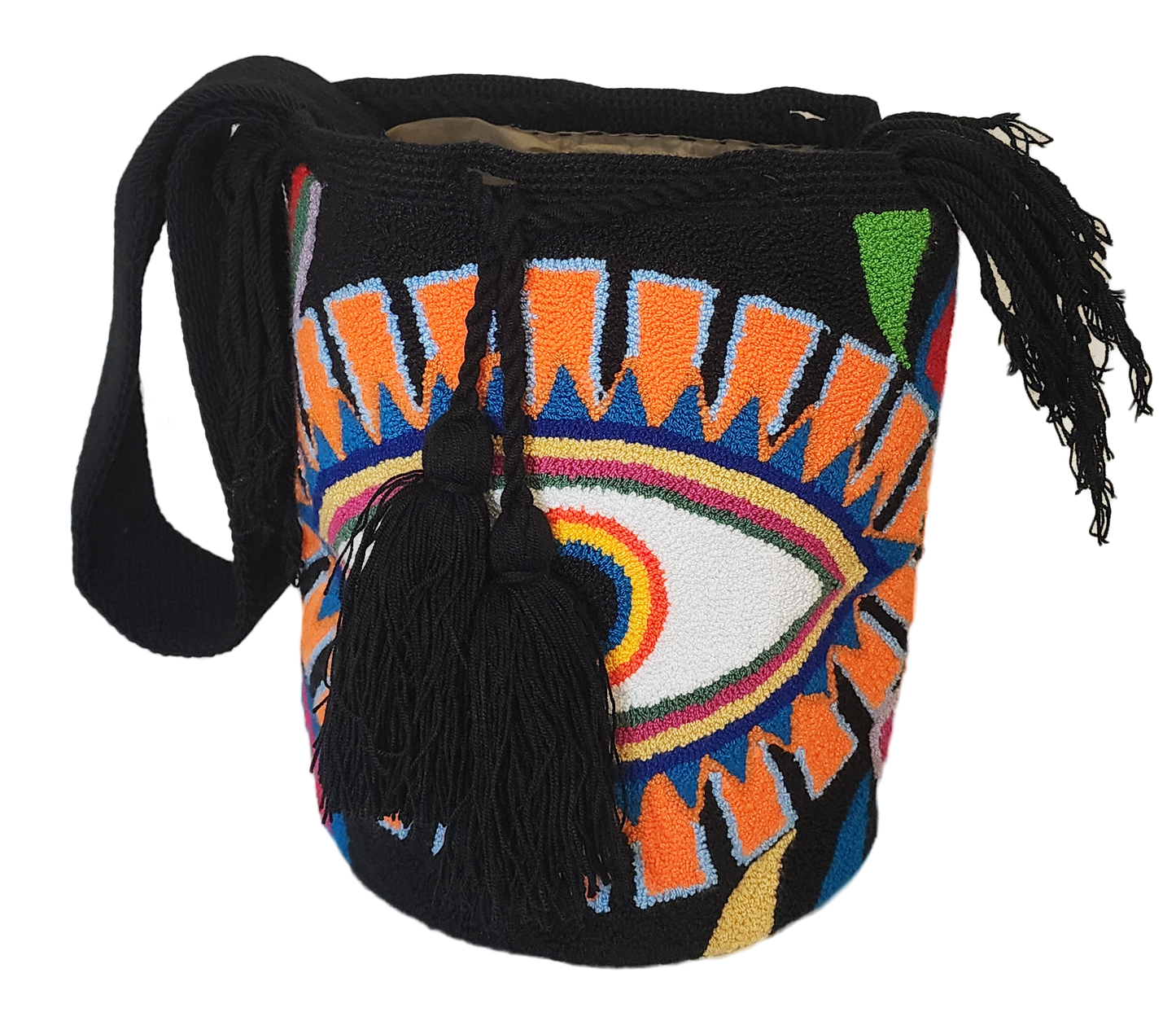 Lylah Large Handmade Punch Needle Wayuu Mochila Bag - Wuitusu