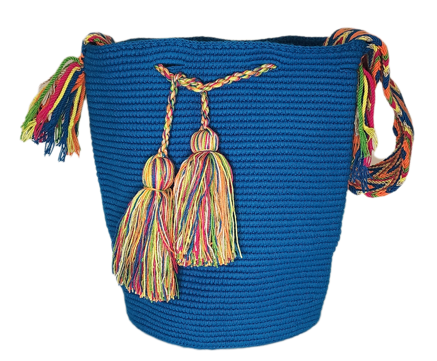 Sara Unicolor Large Handmade Wayuu Mochila Bag - Wuitusu