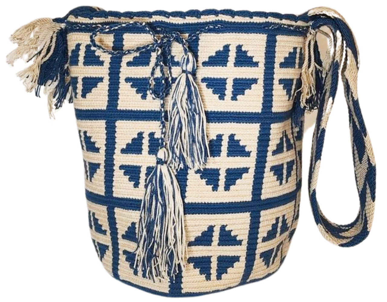 Arya Large Handmade Crochet Wayuu Mochila Bag - Wuitusu