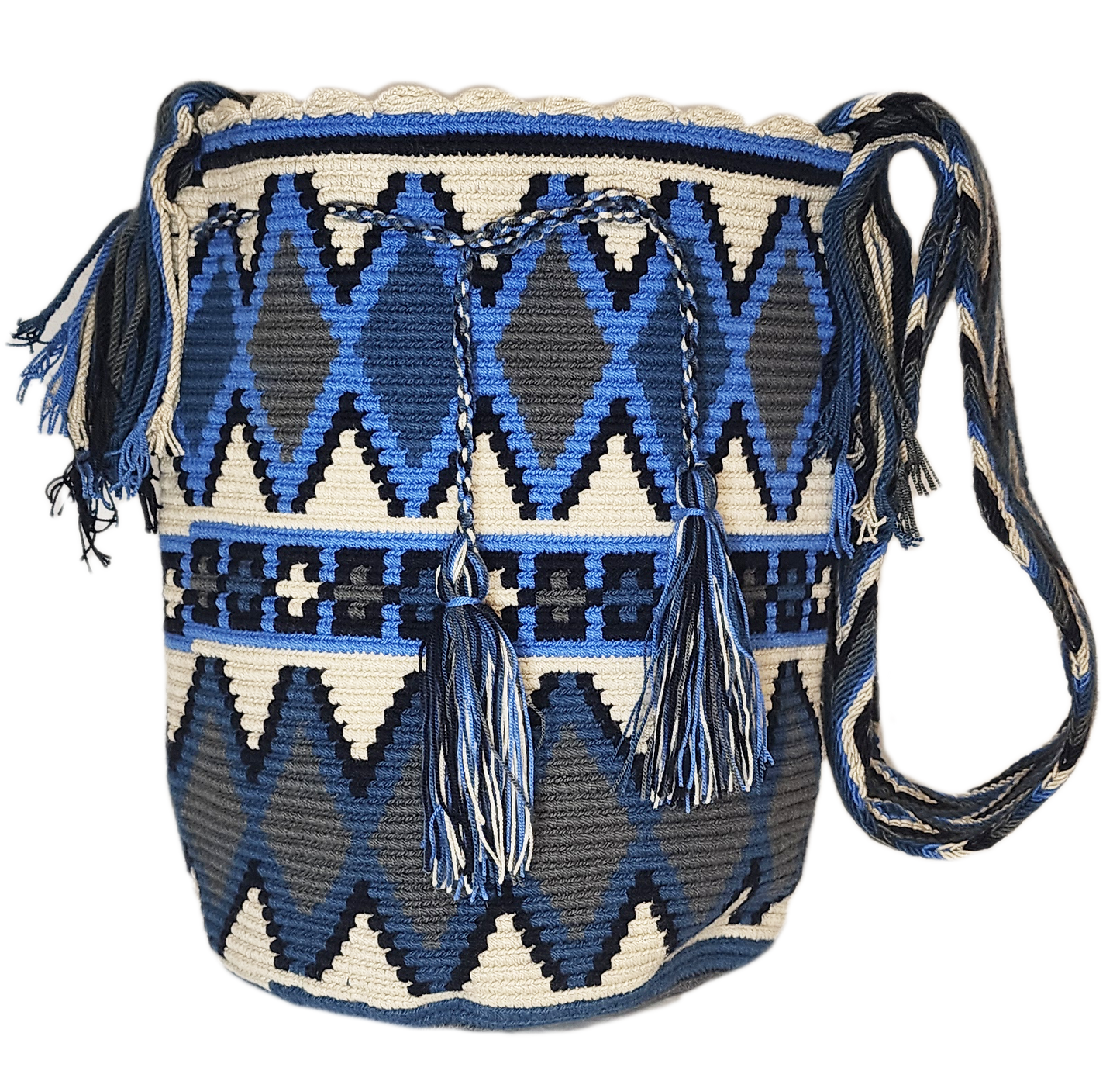 Athena Large Handmade Crochet Wayuu Mochila Bag - Wuitusu