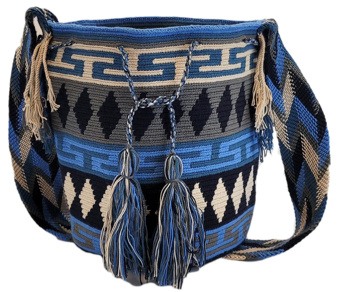 Samantha Large Handmade Crochet Wayuu Mochila Bag - Wuitusu