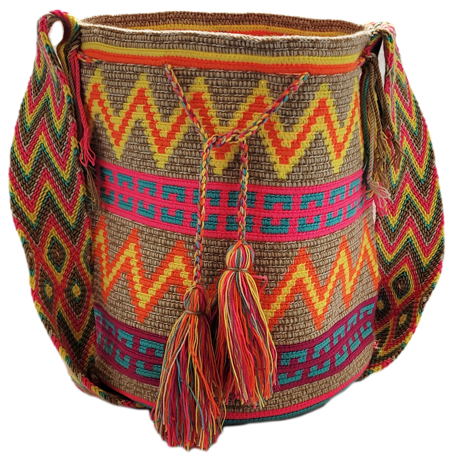 Anna Large Handmade Crochet Wayuu Mochila Bag - Wuitusu
