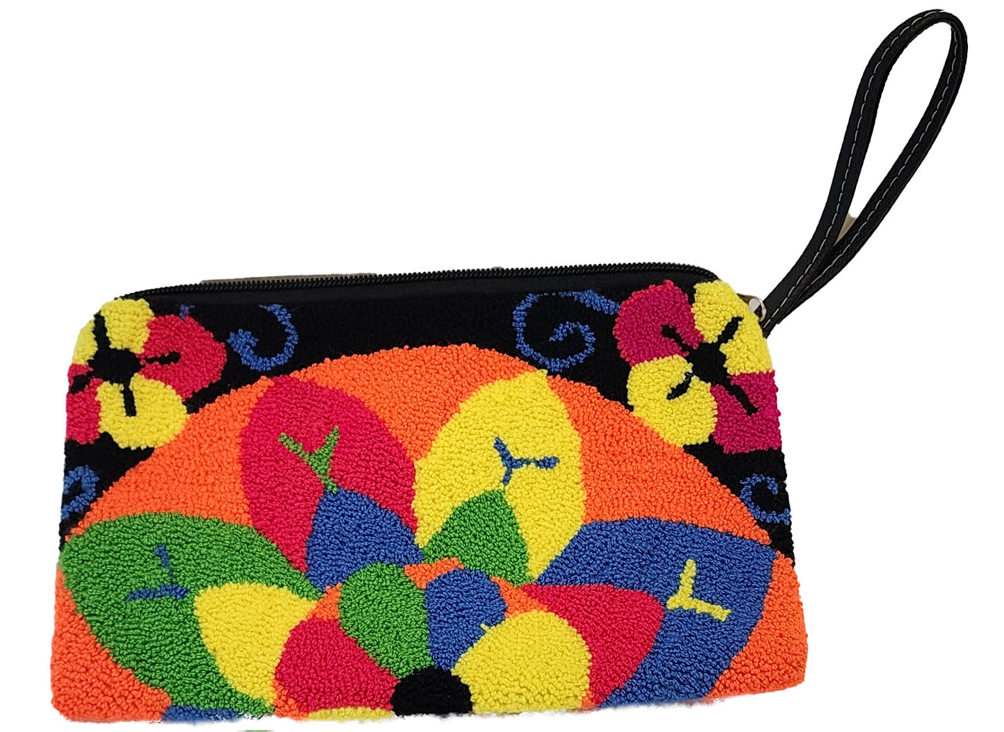 averi handmade wayuu punch-needle clutch closeup