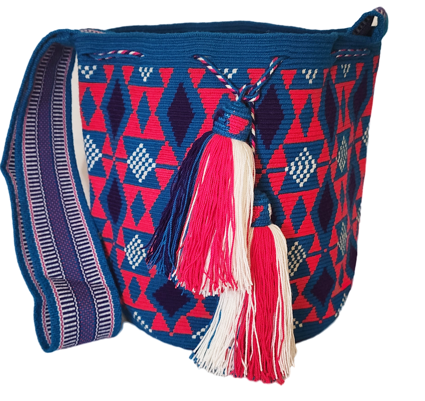 Jemma Large One-Thread Handmade Wayuu Mochila Bag - Wuitusu