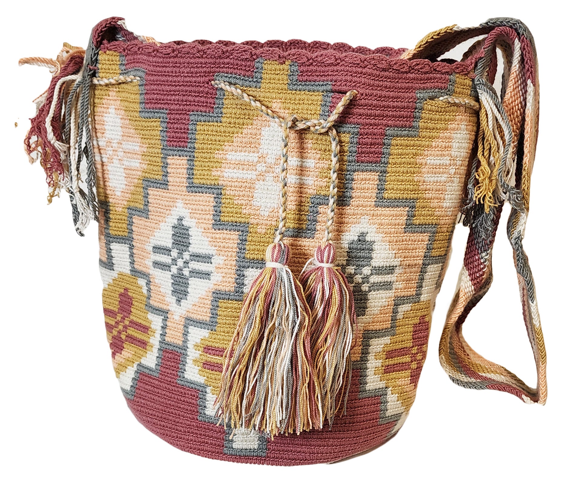 Kathryn Large Handmade Crochet Wayuu Mochila Bag - Wuitusu