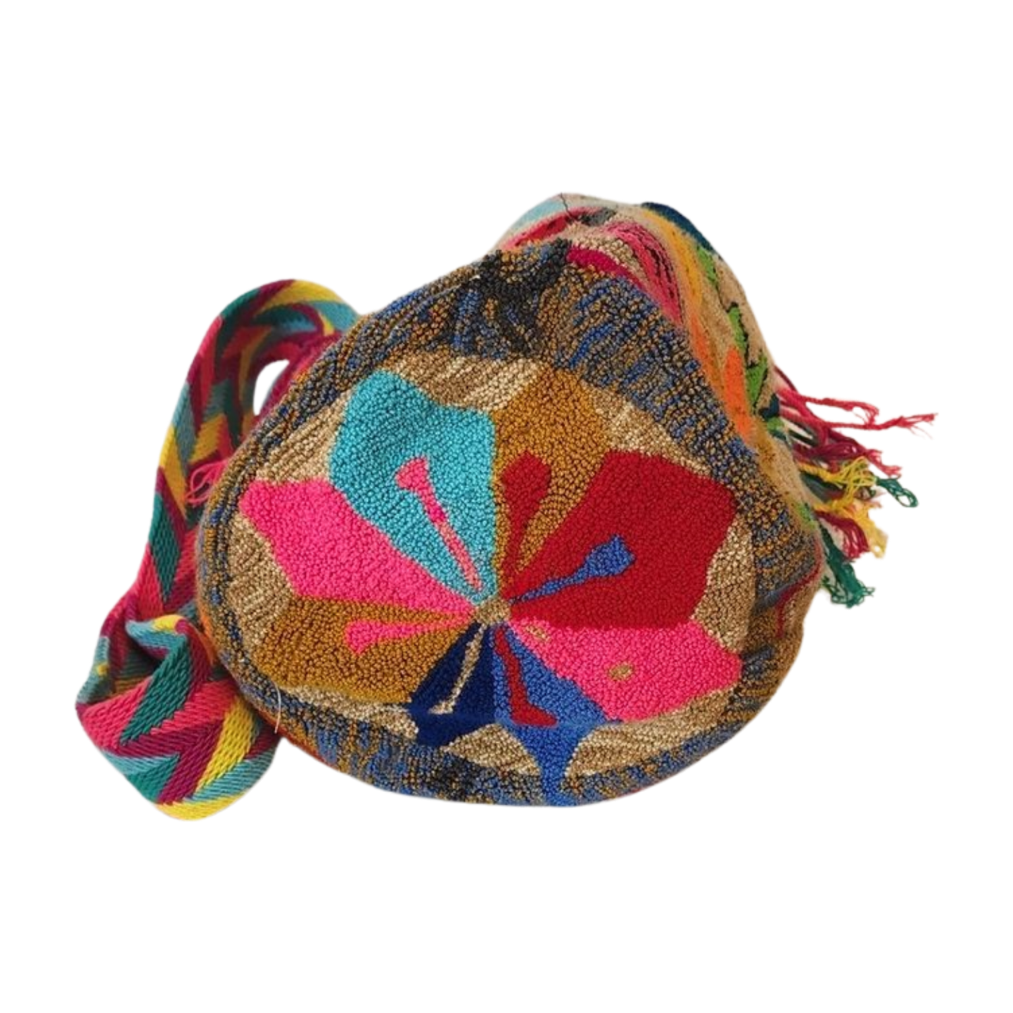 Alanna Large Handmade Punch-needle Wayuu Mochila Bag - Wuitusu