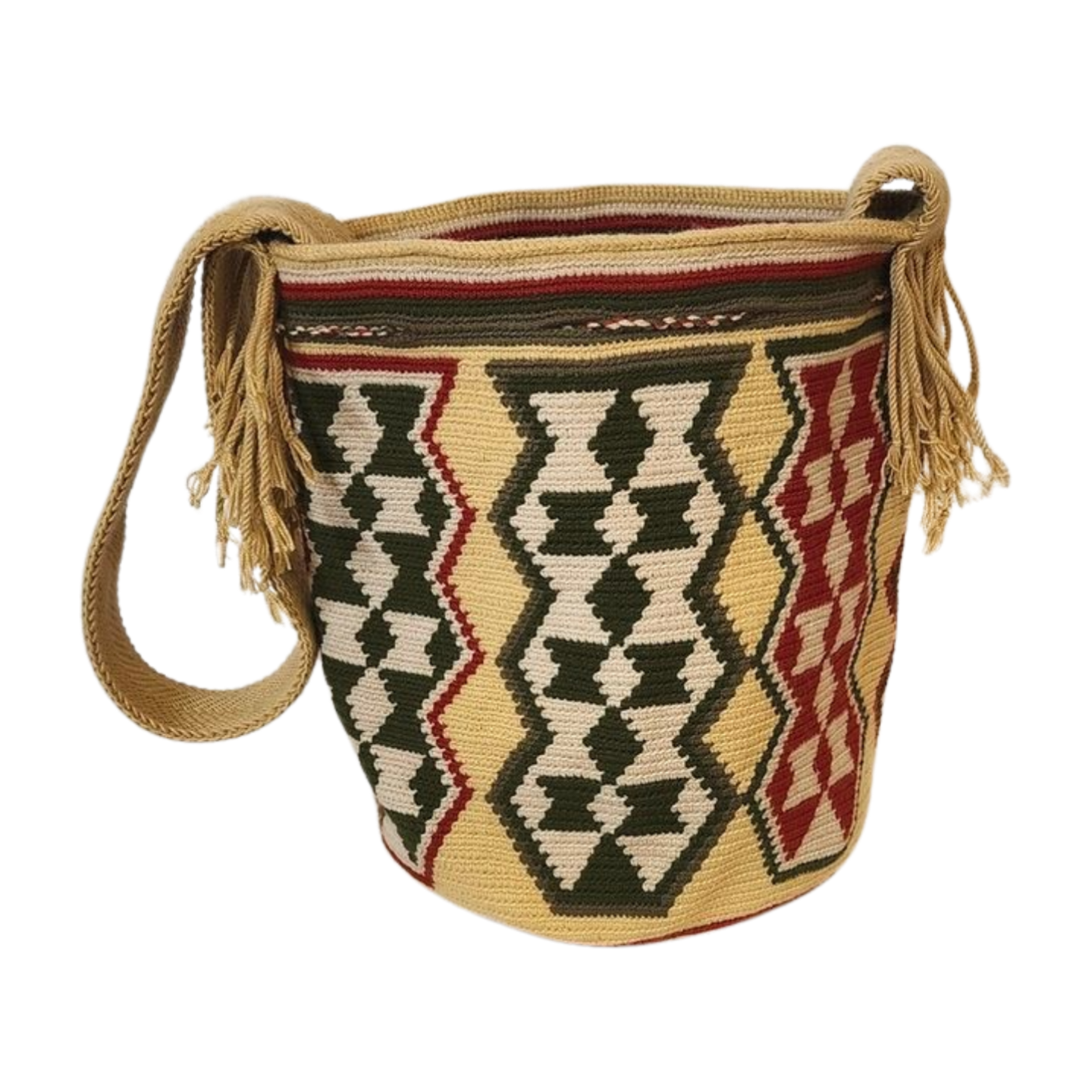 Nola Large Handmade Crochet Wayuu Mochila Bag - Wuitusu