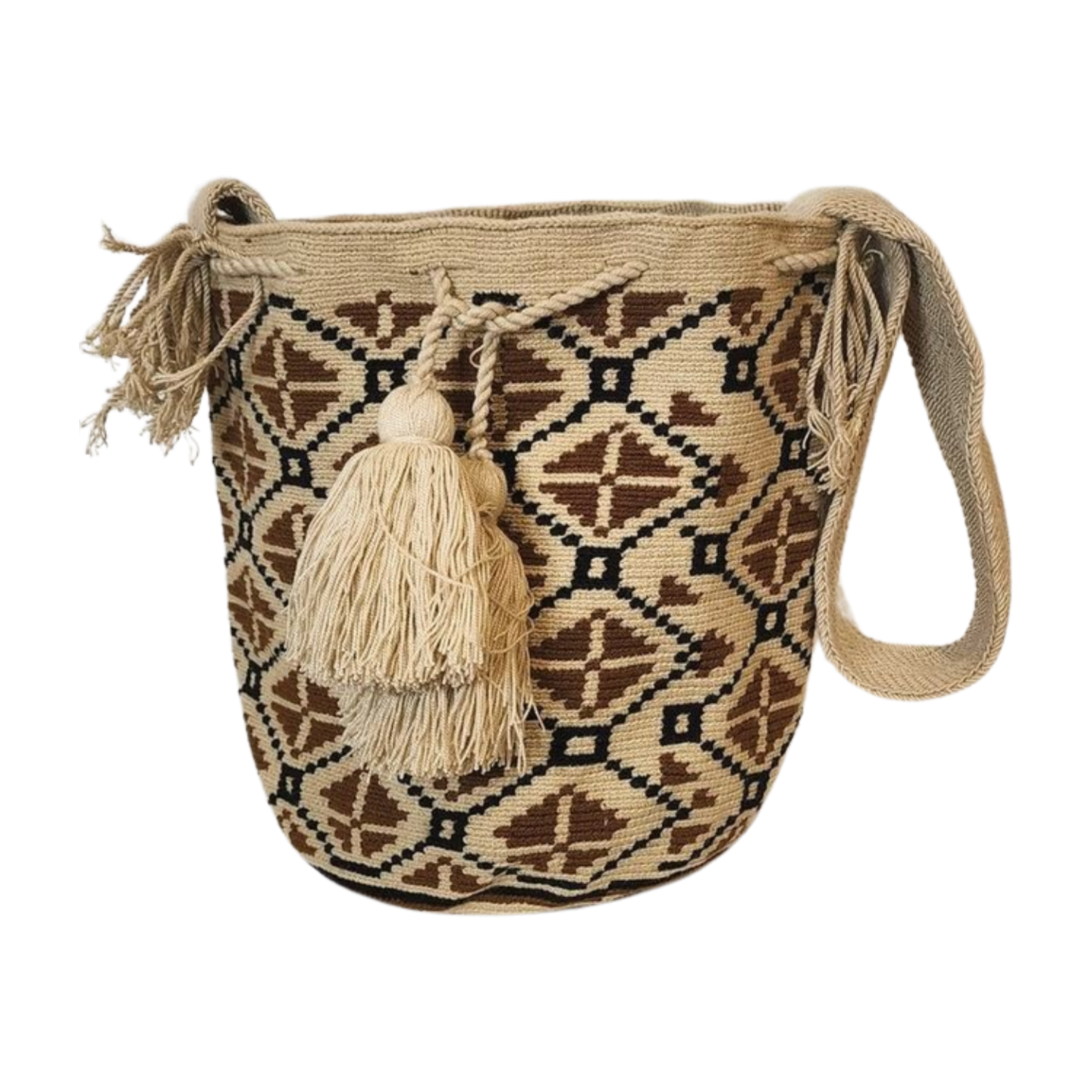 Lyra Large Handmade Crochet Wayuu Mochila Bag - Wuitusu