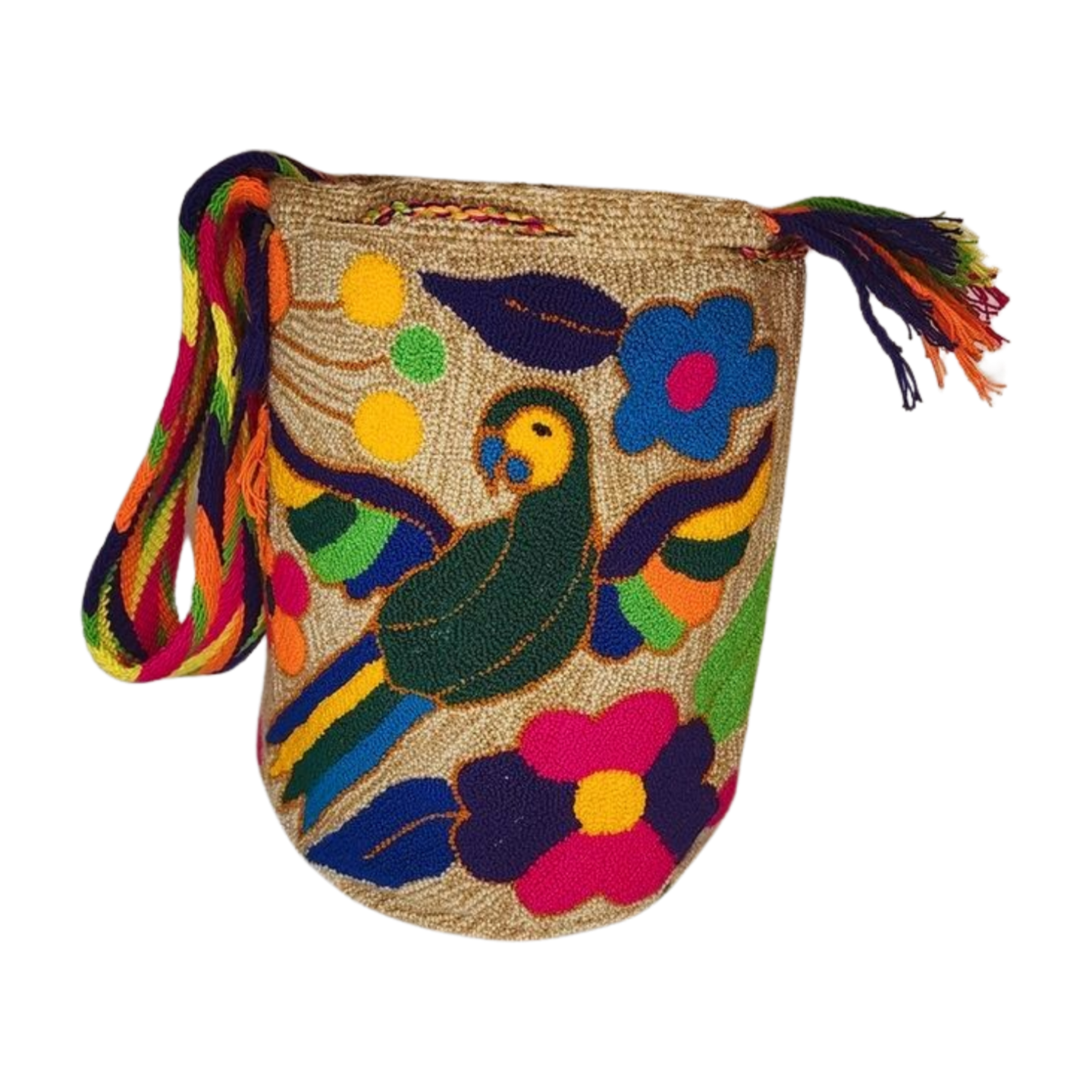 Kaylee Large Handmade Punch-needle Wayuu Mochila Bag