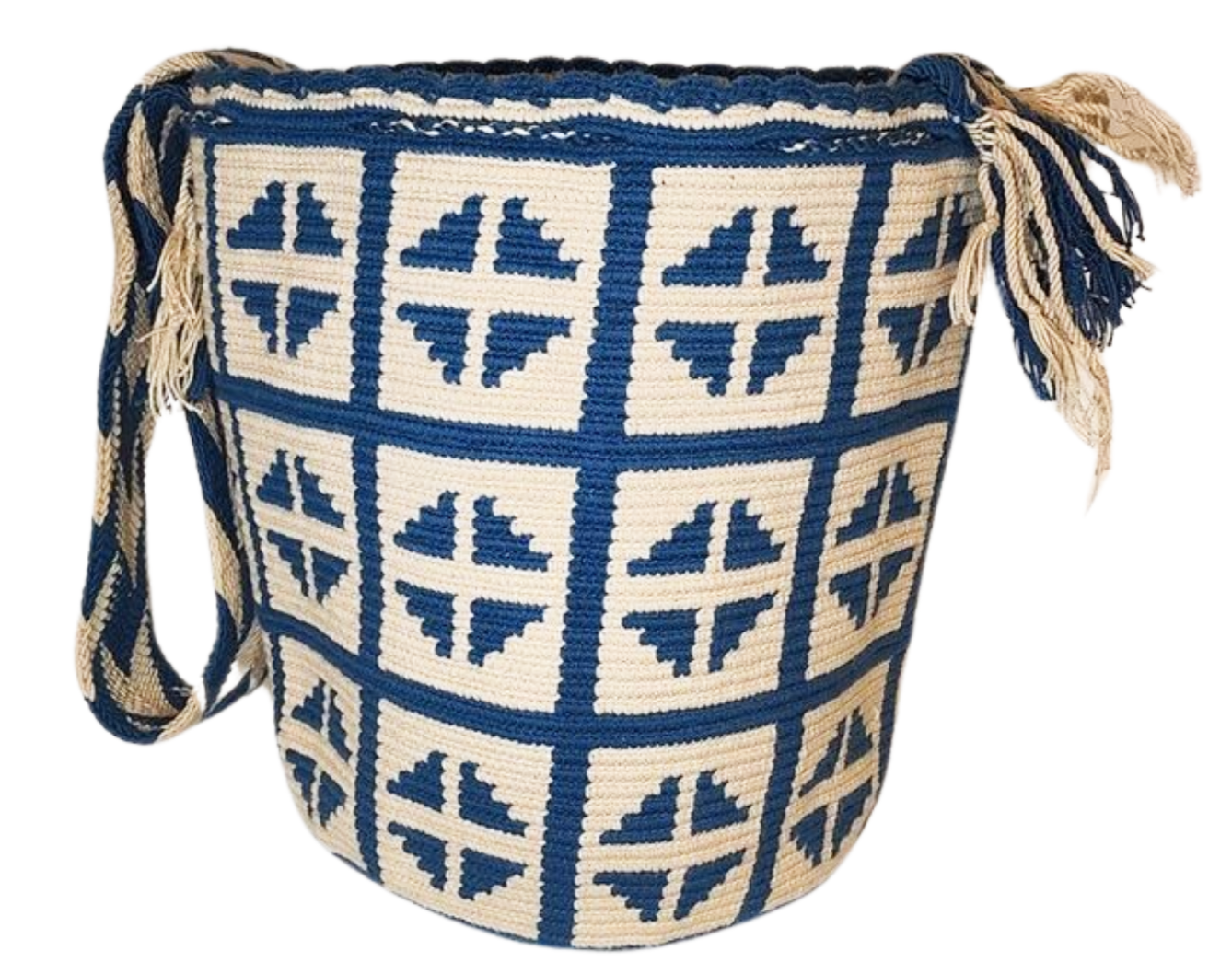 Arya Large Handmade Crochet Wayuu Mochila Bag - Wuitusu