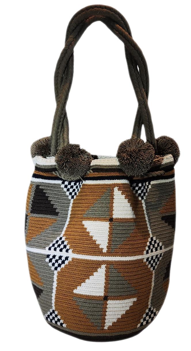 Dakota Large Short Handle Design PomPom Mochila - a perfect gift for her