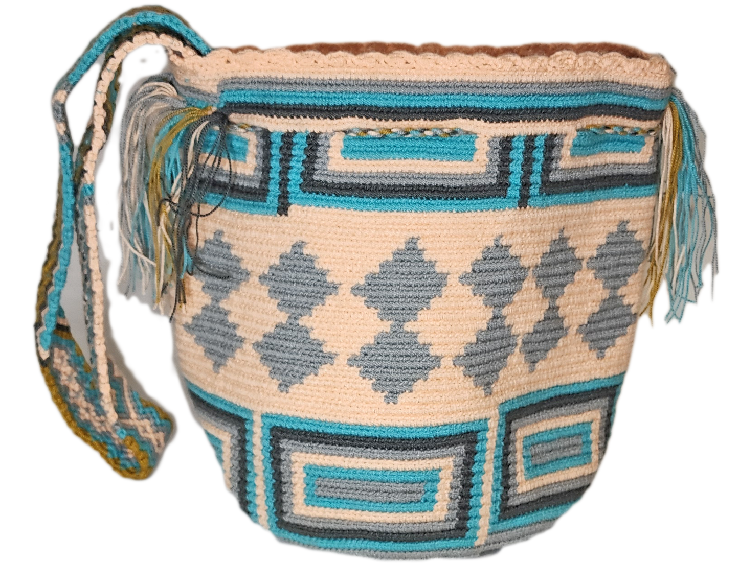 Olive Medium Handmade Crochet Handbag - Wuitusu