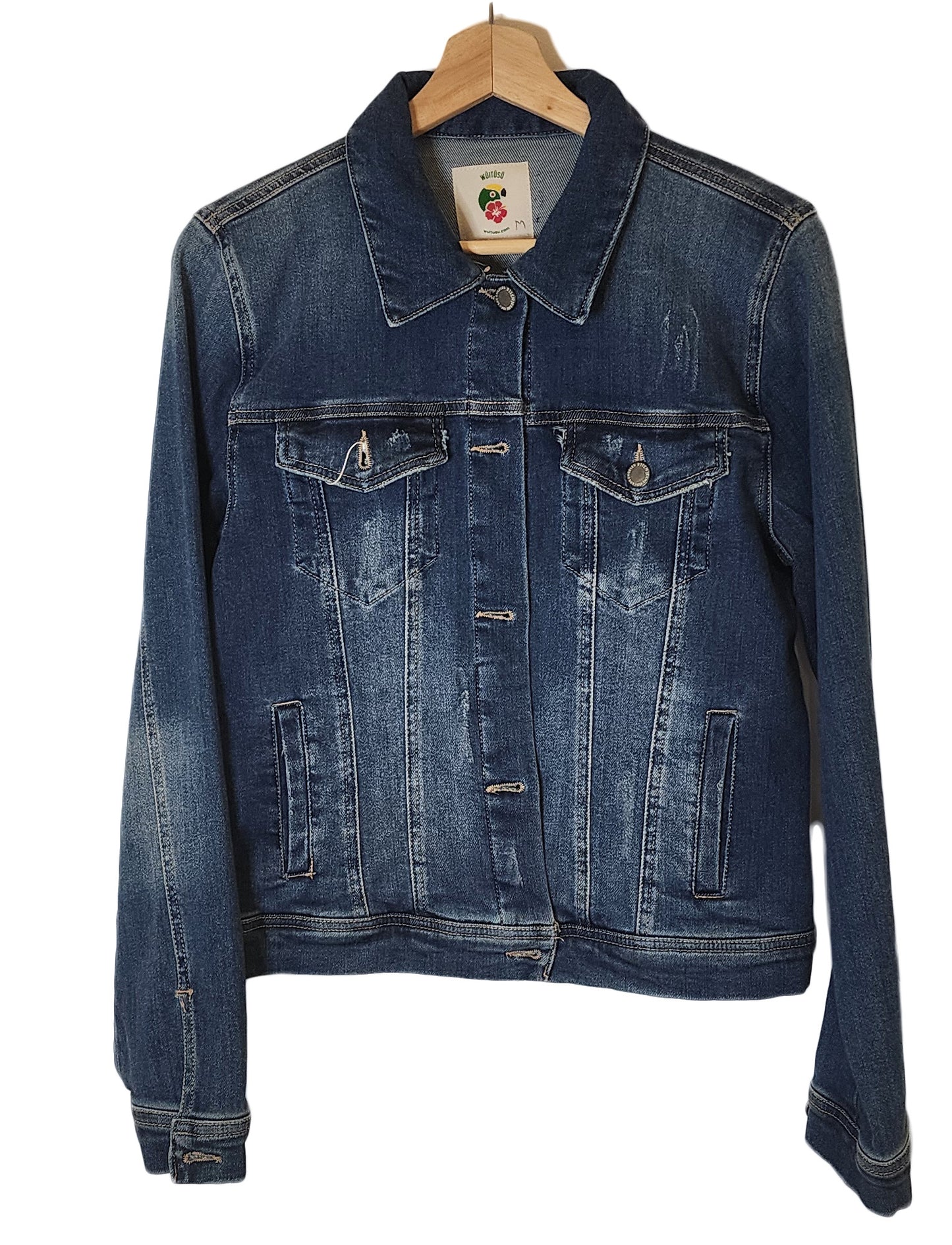 Elisabeth Denim Jacket with Handmade EYE (M) - Wuitusu