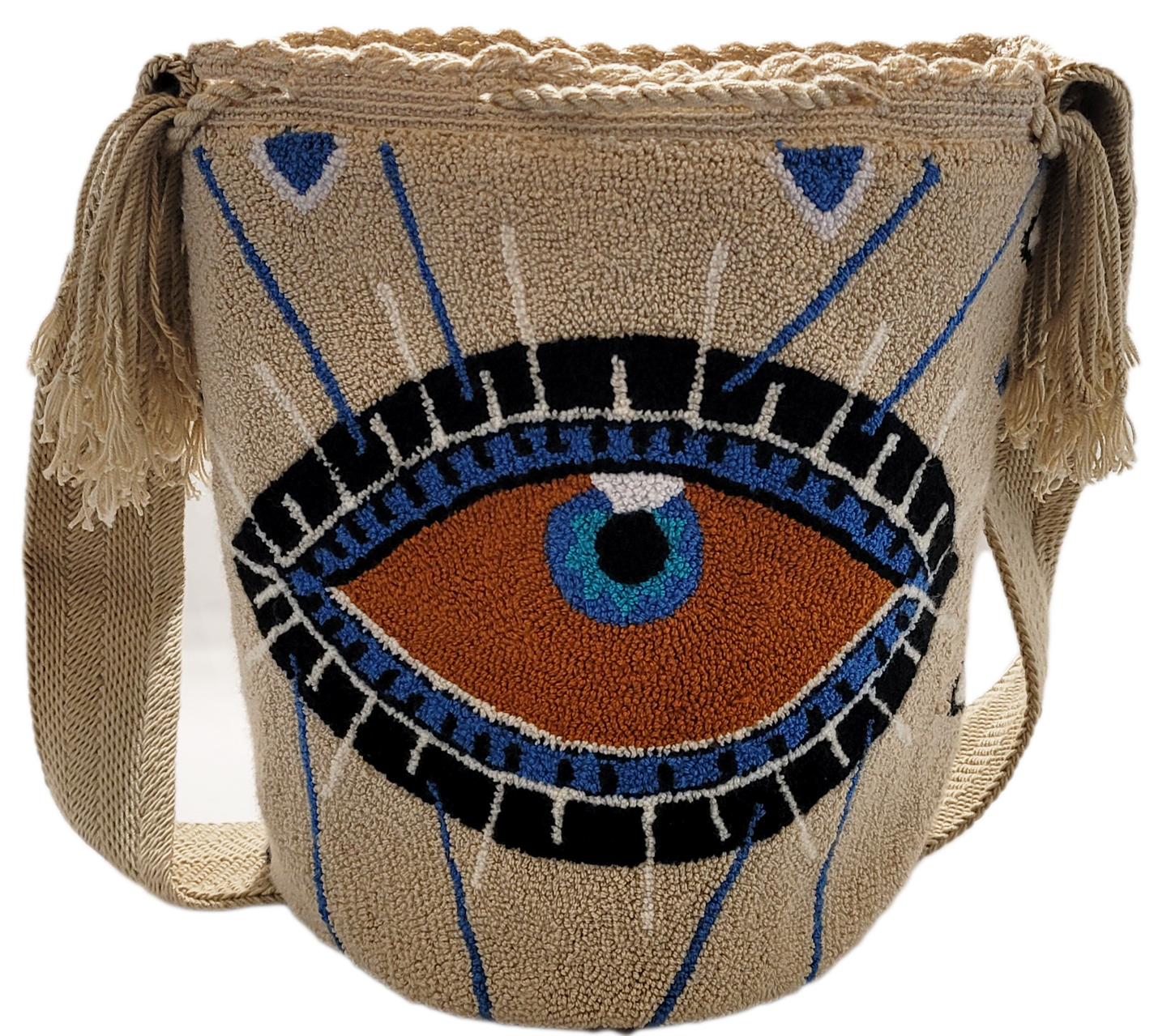 Kennedy Large Handmade Punch-needle Wayuu Mochila Bag - Wuitusu