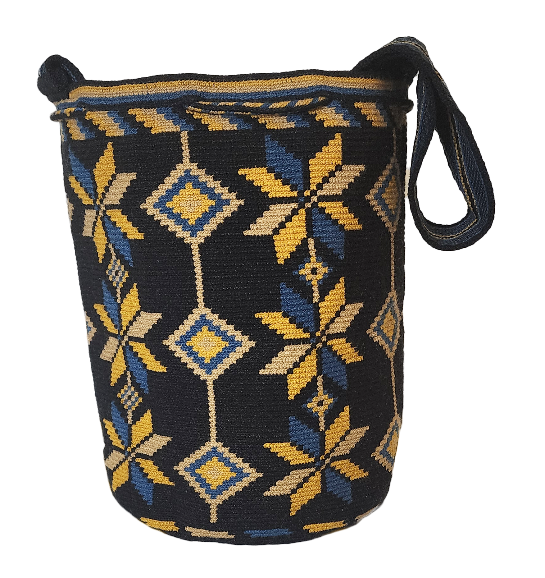 Bottom view Cheyenne Large One-Thread Handmade Wayuu Mochila Bag - Wuitusu
