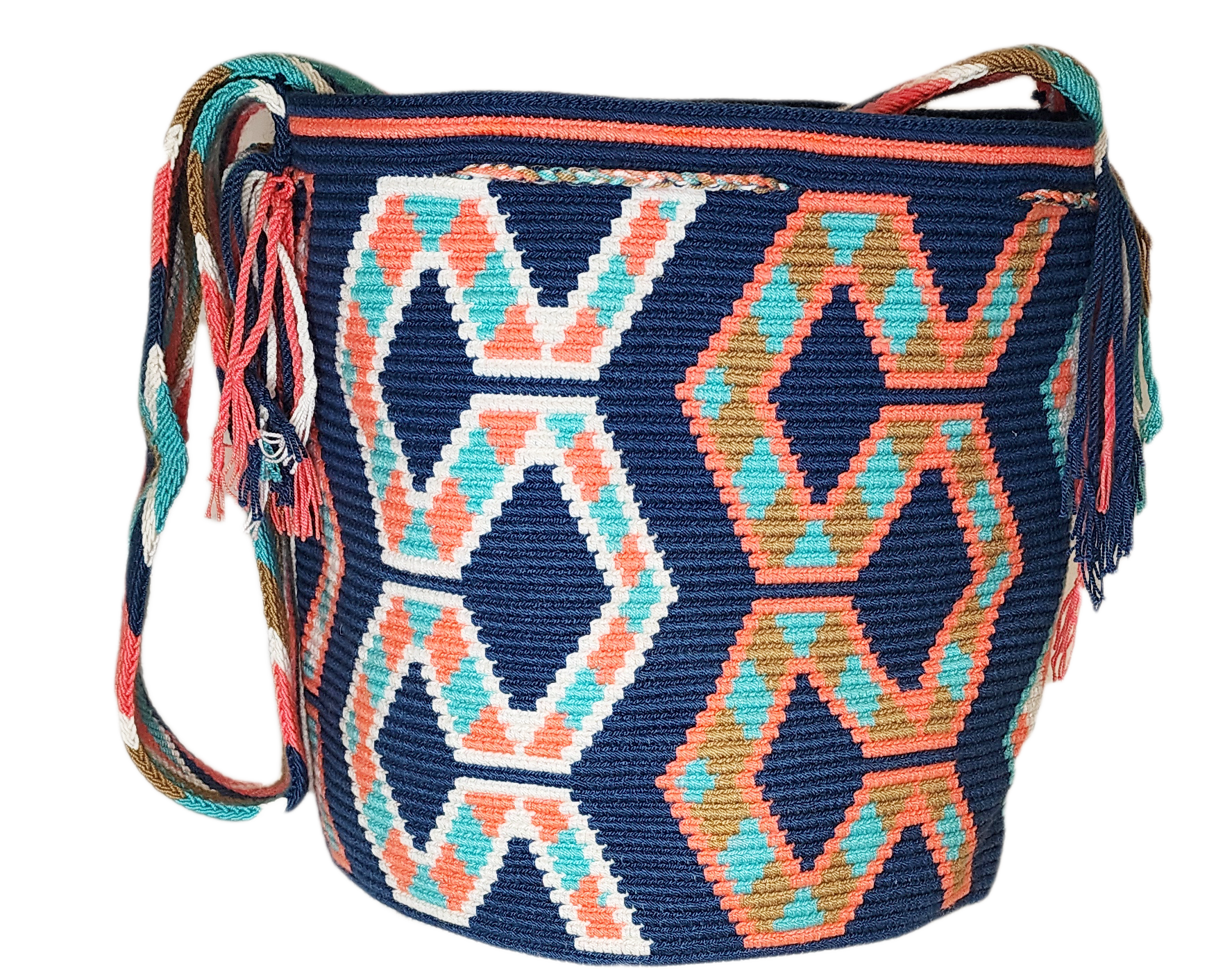 Bottom view Eliana Large Handmade Crochet Wayuu Mochila Bag - Wuitusu
