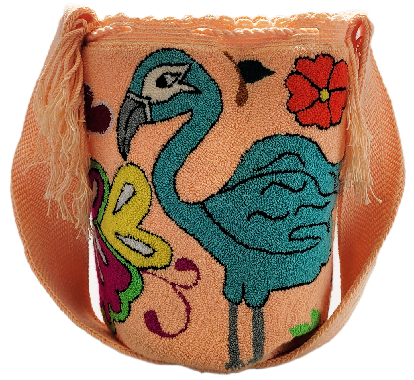 Ruby Large Handmade Punch-needle Wayuu Mochila Bag - Wuitusu