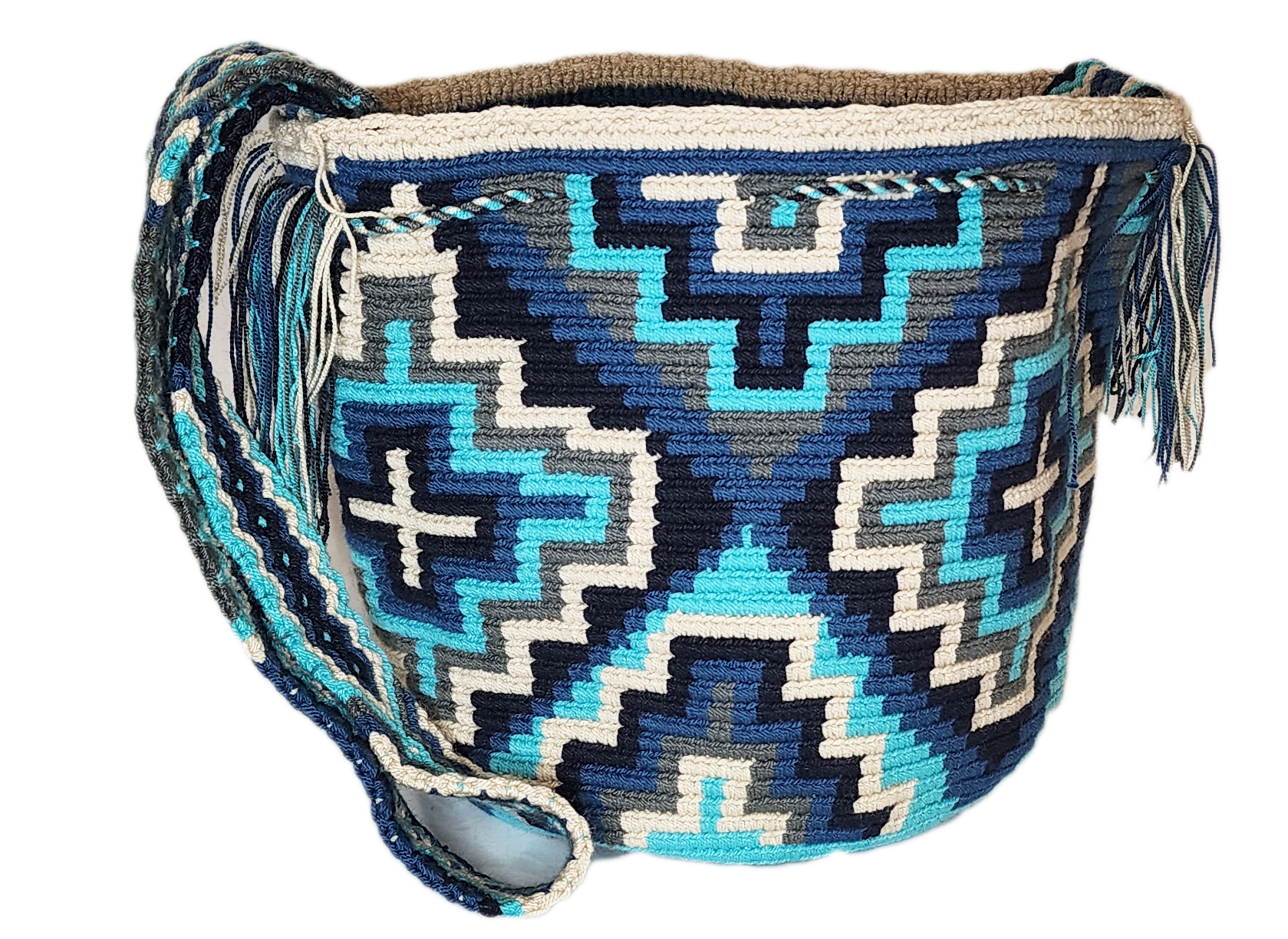 Bottom view Brynlee Medium Handmade Crochet Handbag - Wuitusu