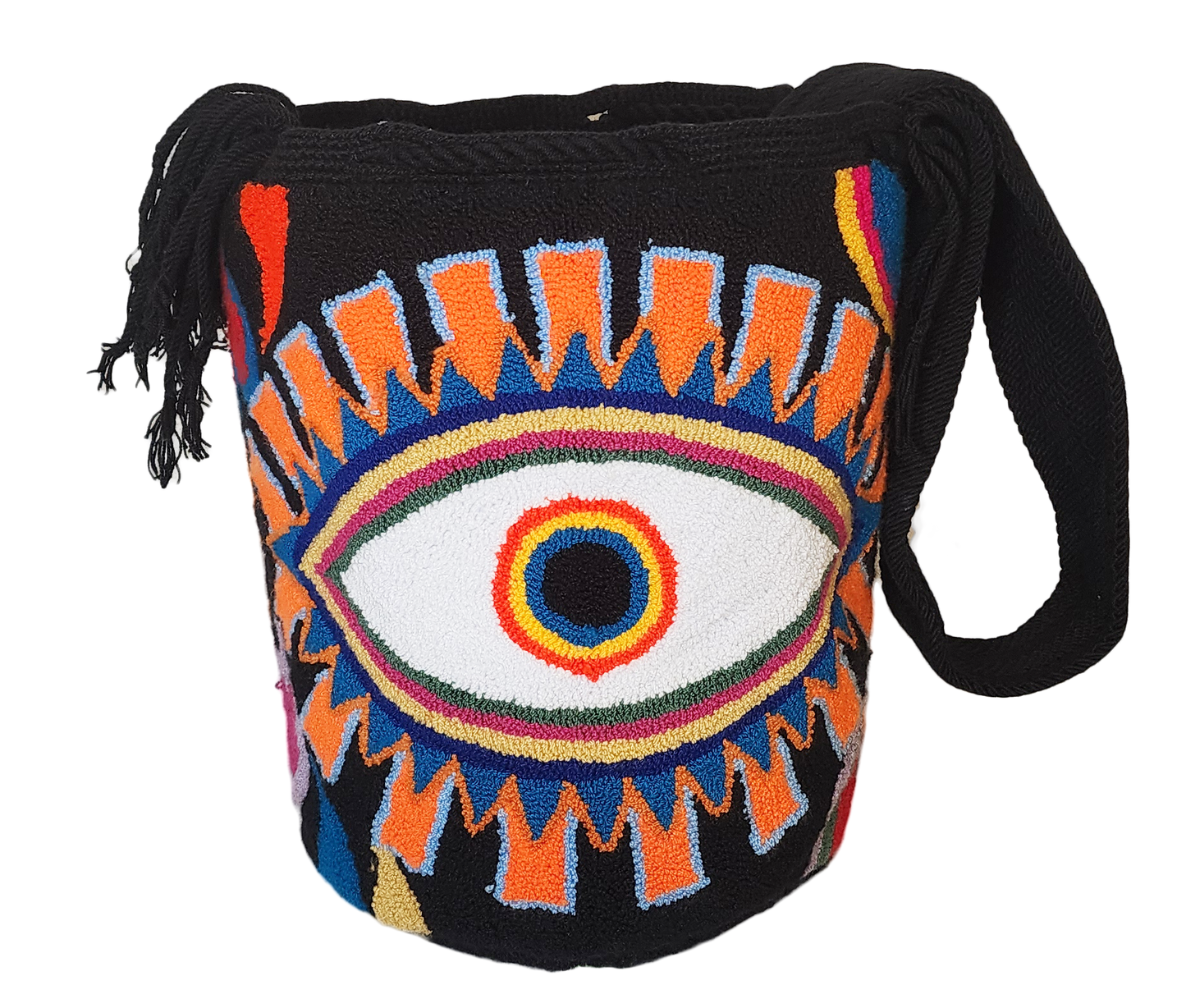 Lylah Large Handmade Punch Needle Wayuu Mochila Bag - Wuitusu