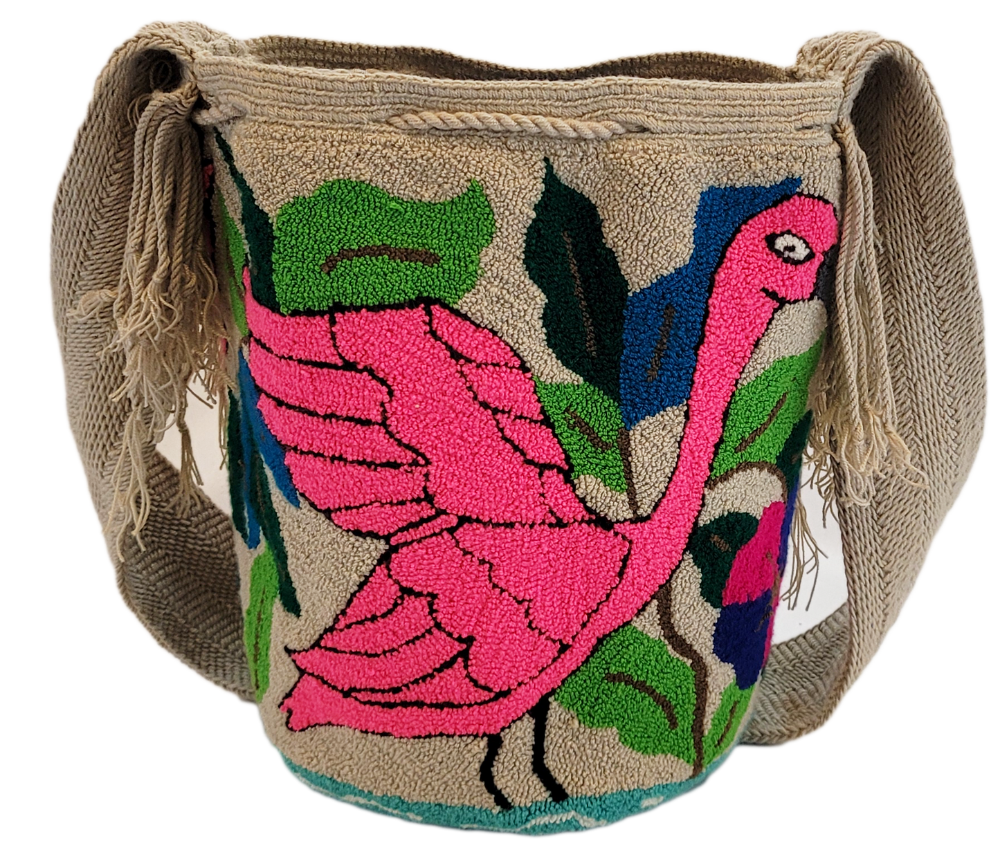 Vivian Large Handmade Punch-needle Wayuu Mochila Bag - Wuitusu