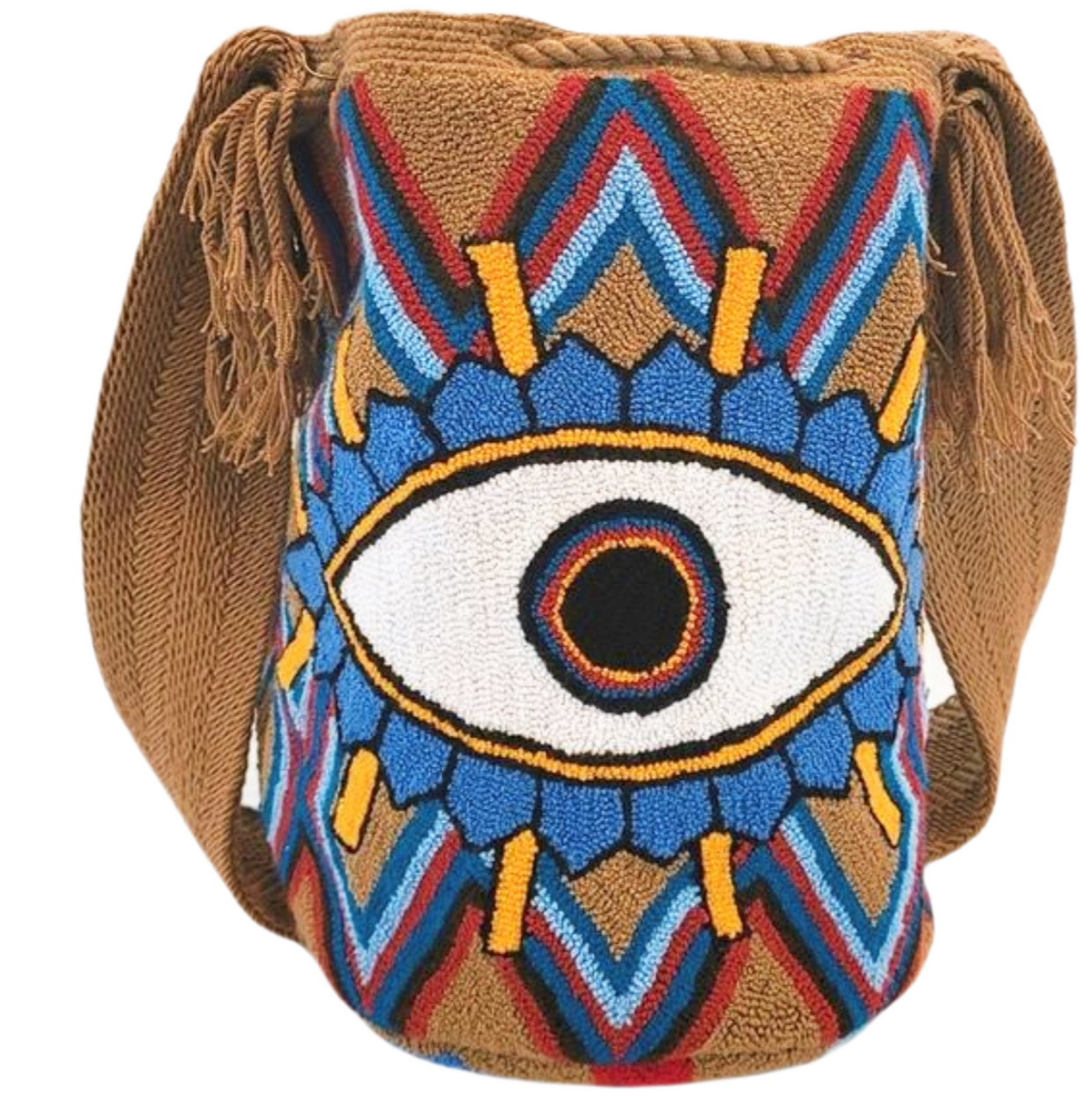 Sienna Large Handmade Punch-needle Wayuu Mochila Bag - Wuitusu