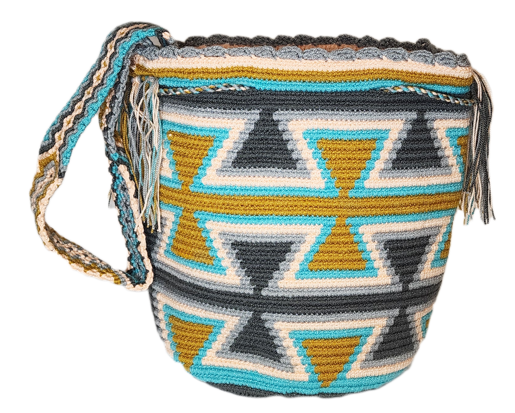 Bottom view Morgan Medium Handmade Crochet Handbag - Wuitusu