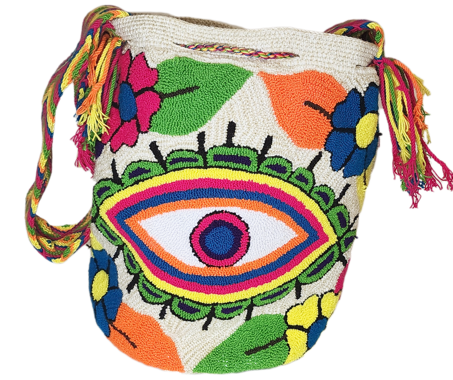 Harmony Large Handmade Punch-needle Wayuu Mochila Bag - a perfect gift for her