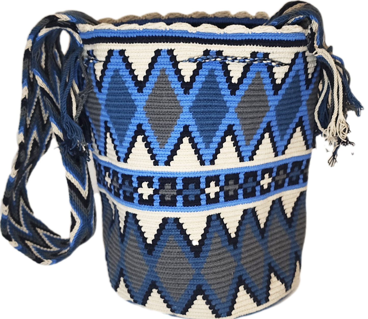 Athena Large Handmade Crochet Wayuu Mochila Bag - Wuitusu