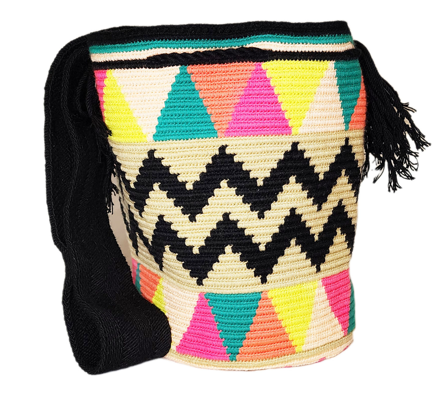 Kinsley Large Handmade Crochet Wayuu Mochila Bag - Wuitusu