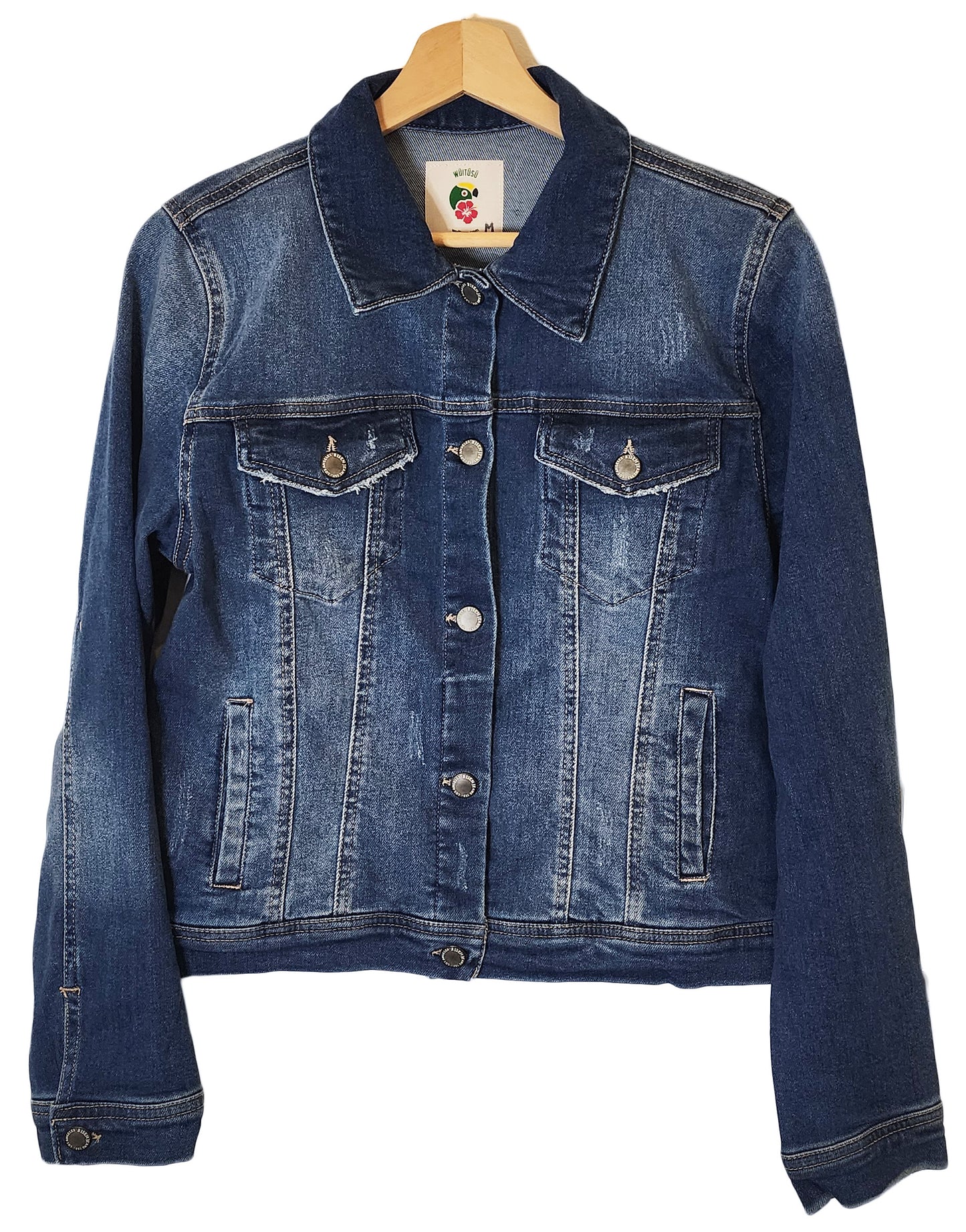 Paityn Denim Jacket with Handmade Mandala (M) - Wuitusu